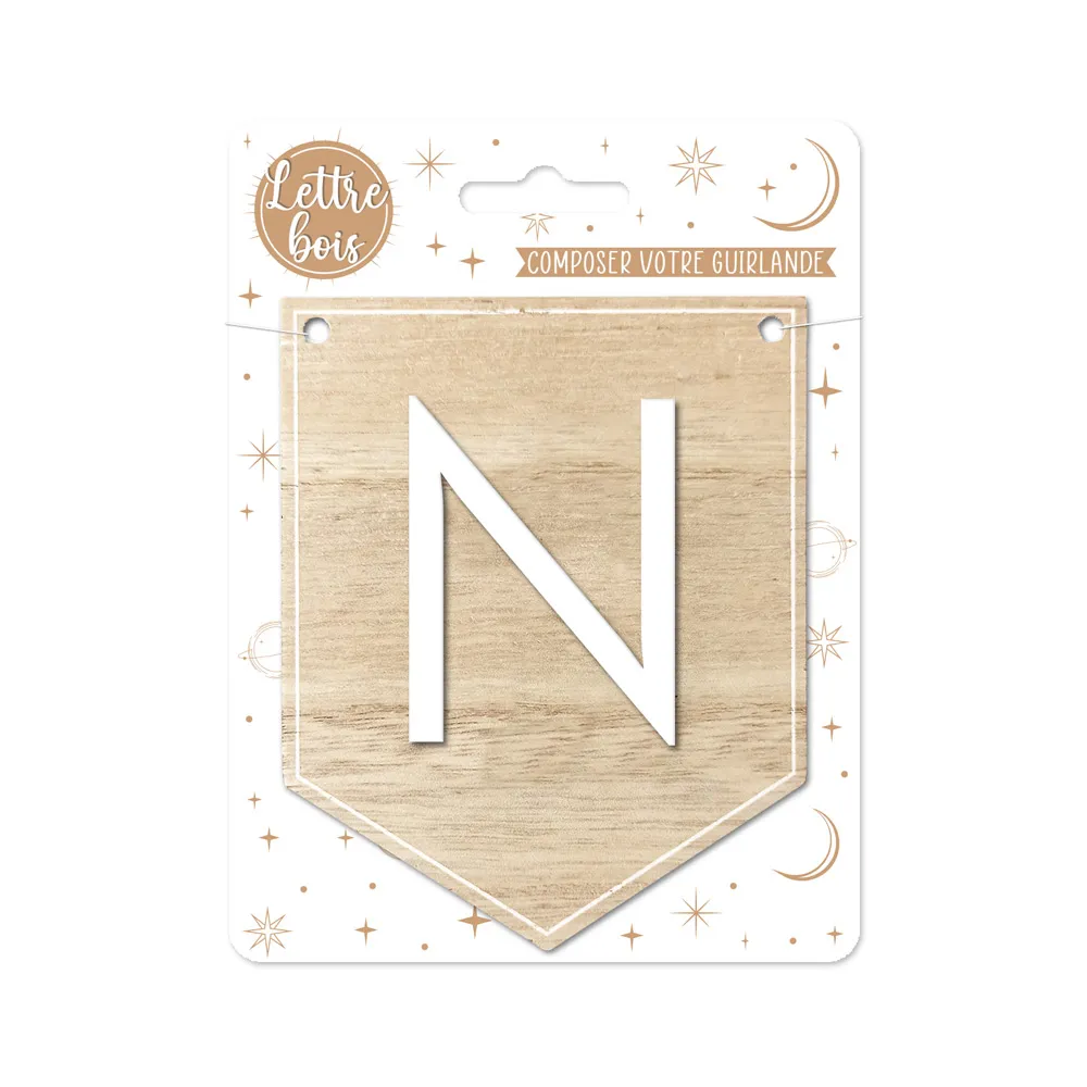 [STCCD7009_14] Plaque N Pour Guirlande Alphabet