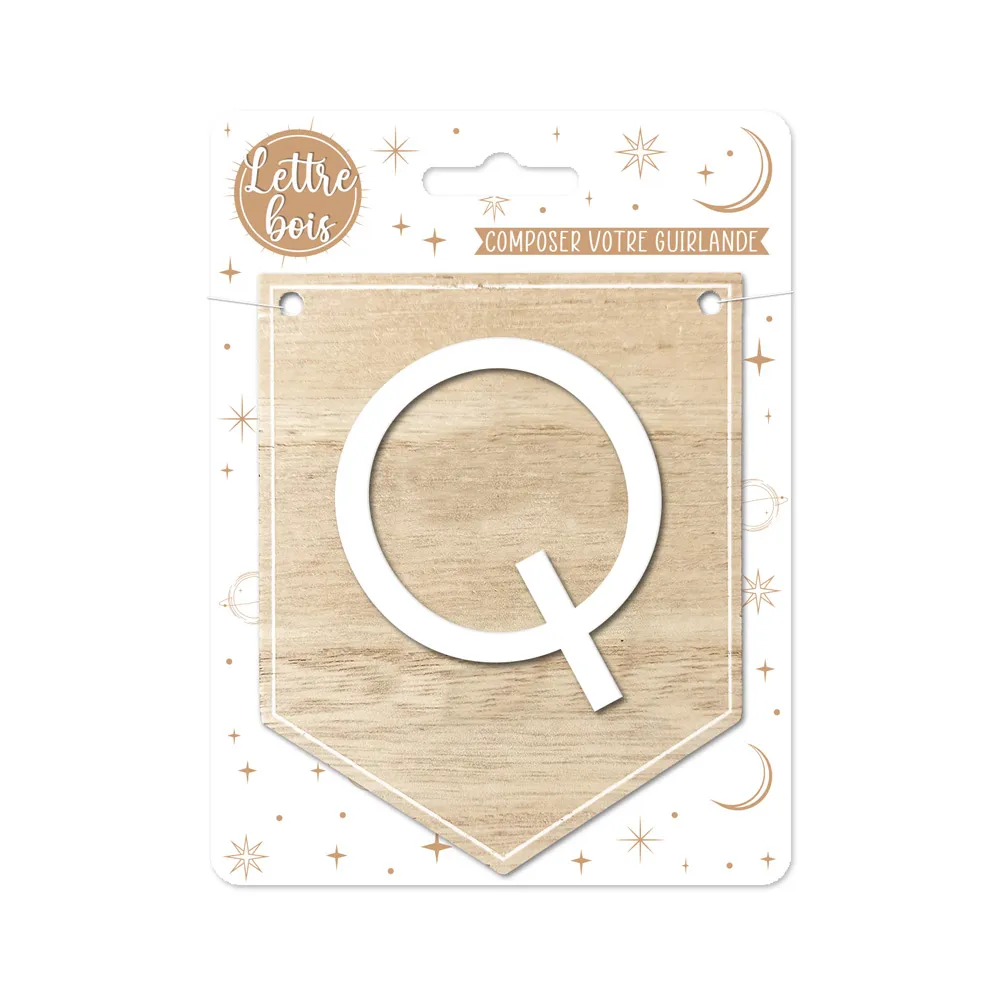 [STCCD7009_17] Plaque Q Pour Guirlande Alphabet