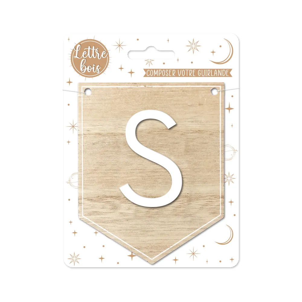 [STCCD7009_19] Plaque S Pour Guirlande Alphabet
