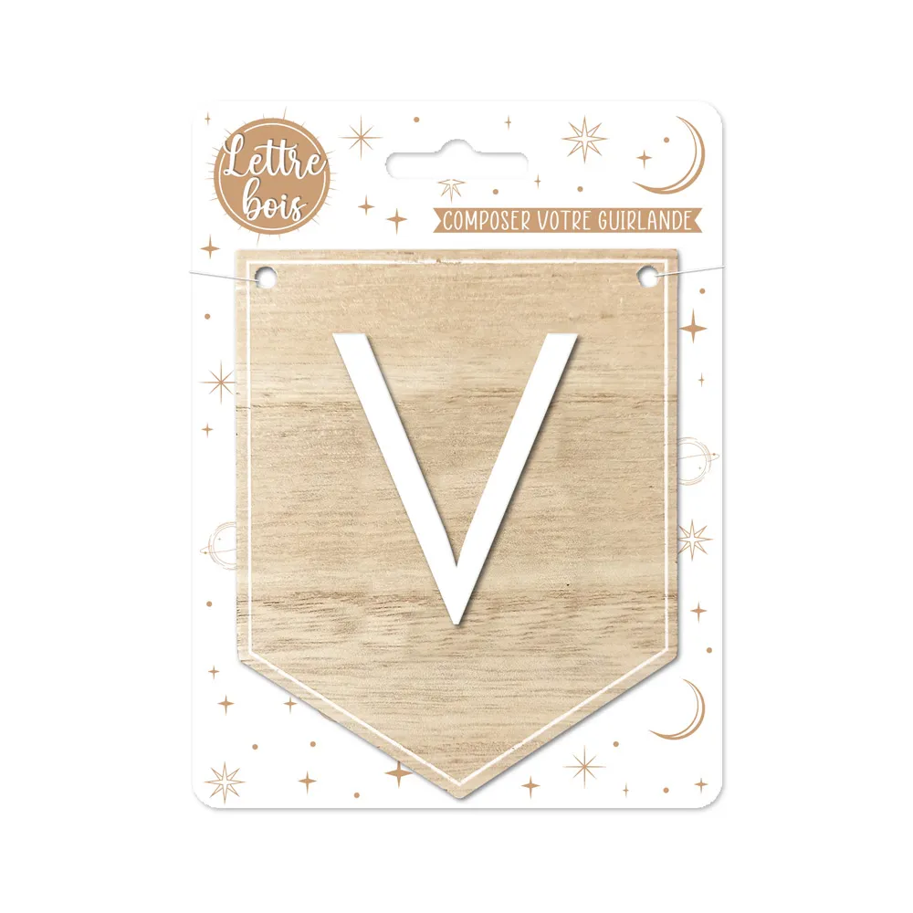 [STCCD7009_22] Plaque V Pour Guirlande Alphabet