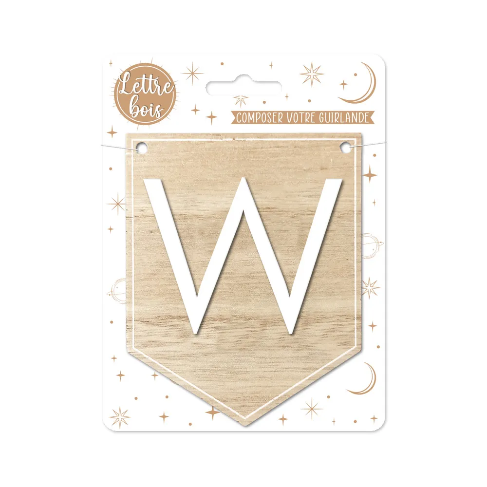 [STCCD7009_23] Plaque W Pour Guirlande Alphabet
