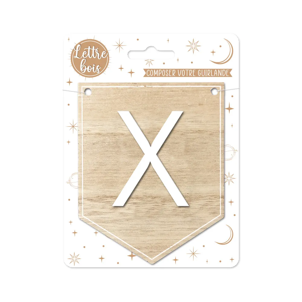 Plaque X Pour Guirlande Alphabet