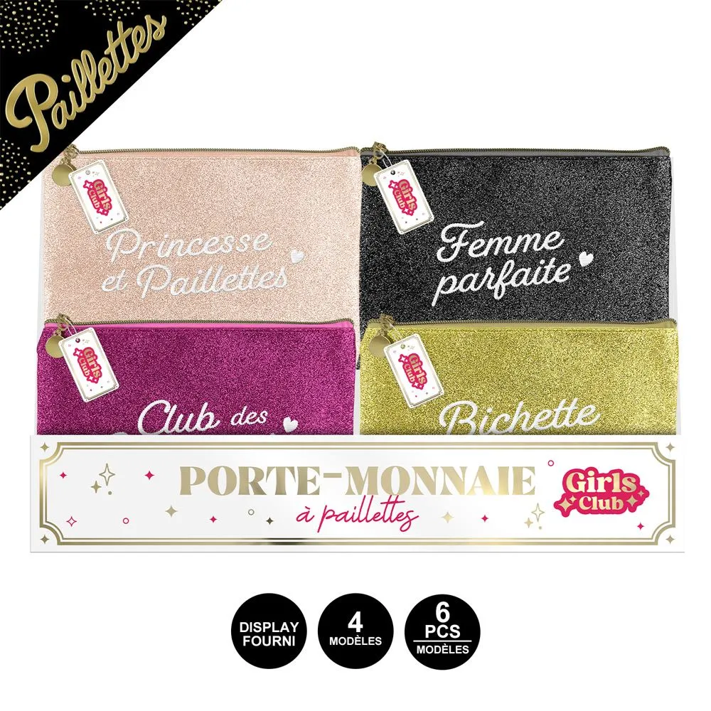Display Porte-Monnaie A Paillettes Brodees 4Mods