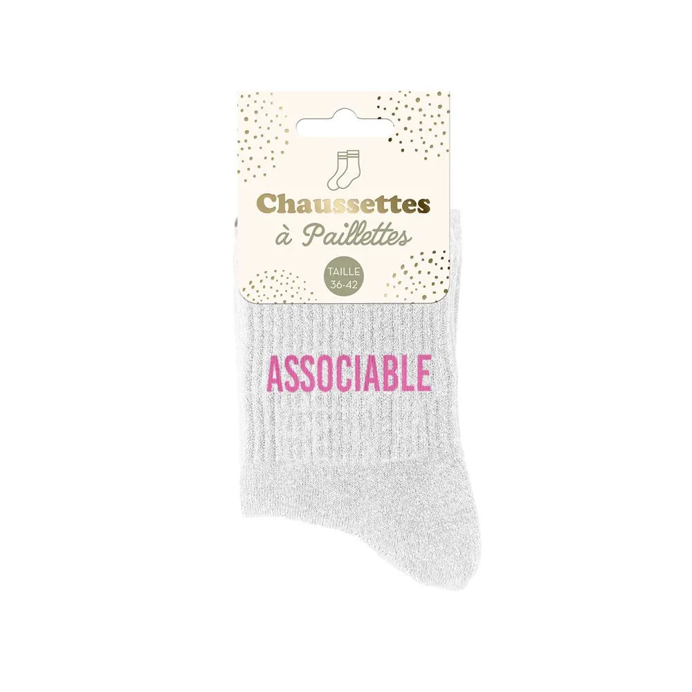 [STC-CD8425V103] Chaussettes Paillettes Associable