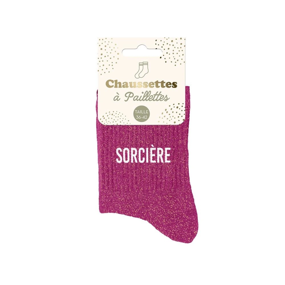 [STC-CD8425V109] Chaussettes Paillettes Sorciere