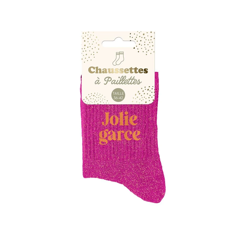 [STC-CD8425V117] Chaussettes Paillettes Jolie Garce