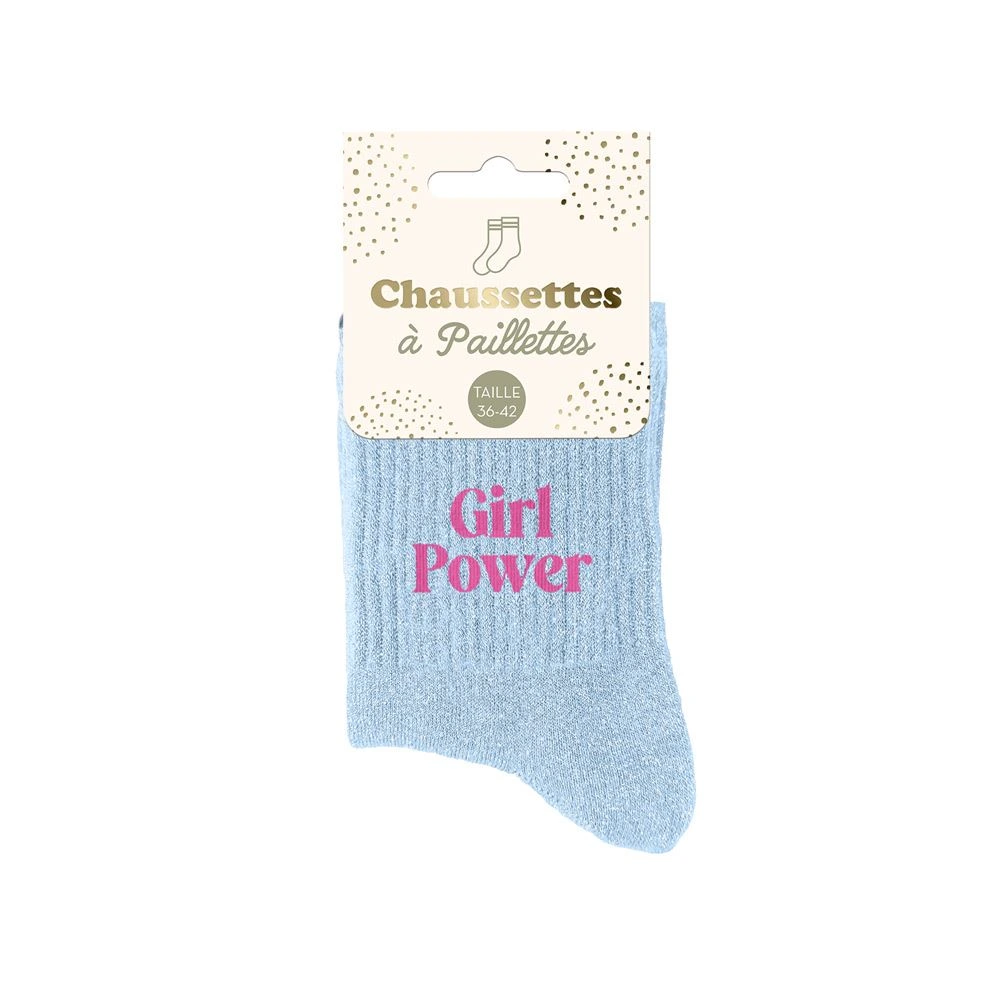 [STC-CD8425V125] Chaussettes Paillettes Girl Power