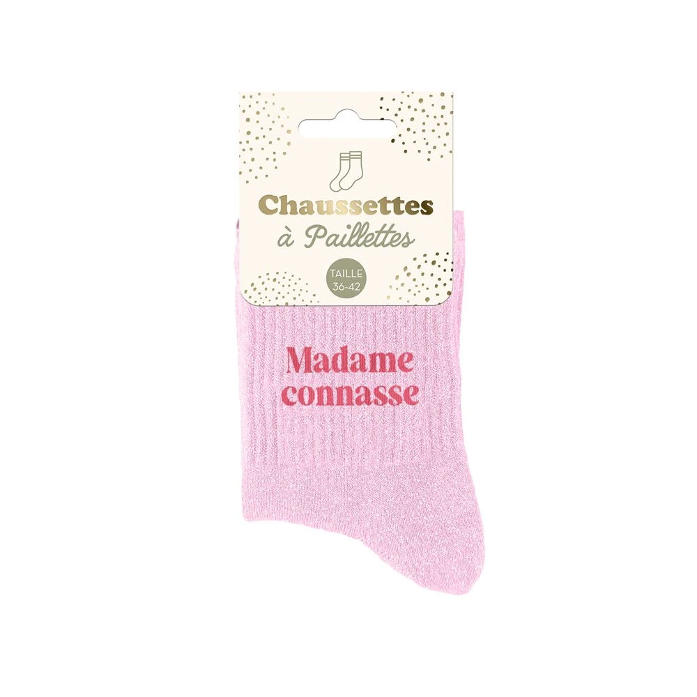 [STC-CD8425V138] Chaussettes Paillettes Madame Connasse