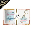 Coffret Mug Porte Cle "Marraine" A Paillettes