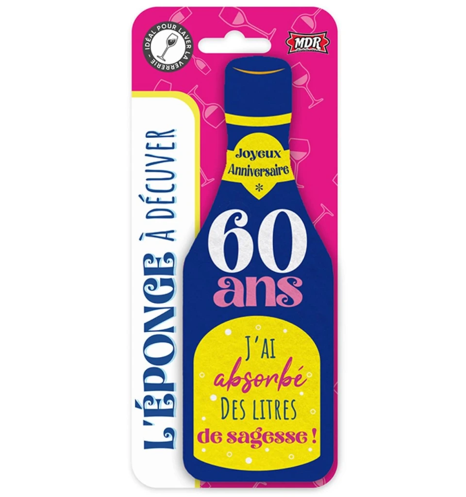 Eponge Bouteille 60 Ans