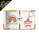Coffret Mug Porte Cle "Nounou D Enfer" A Paillettes
