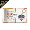 Coffret Mug Porte Cle "La Meilleure Sœur " A Paillettes