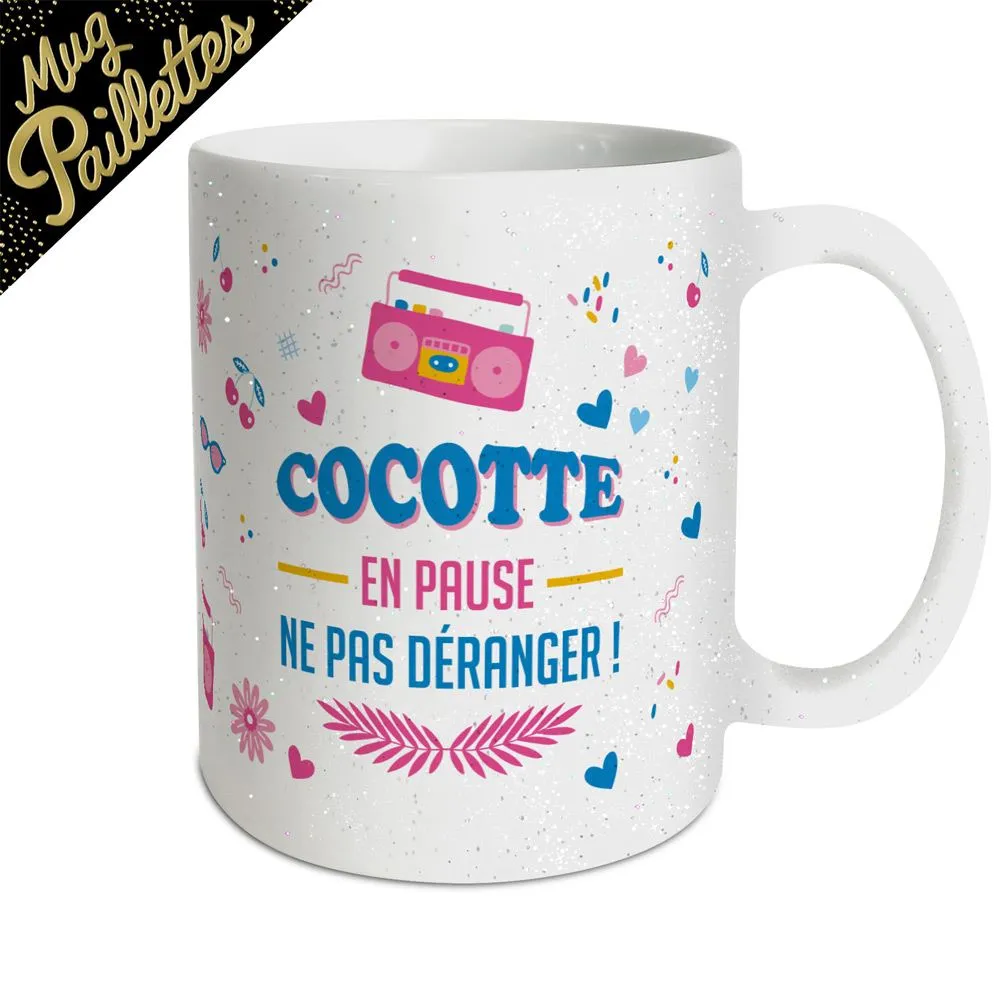[STC-CD10315V14] Mug A Paillettes Cocotte