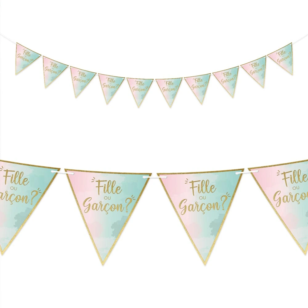 Guirlande Fanion Gender Reveal