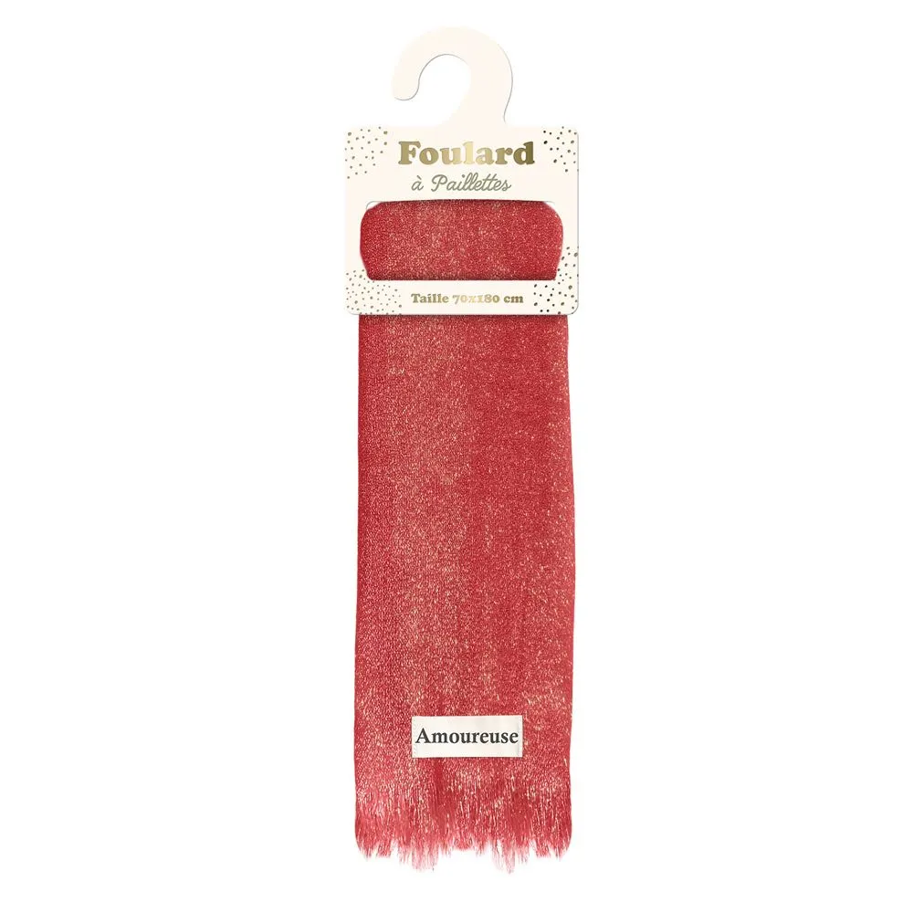 [STC-CD10277V04] Foulard paillettes Amoureuse