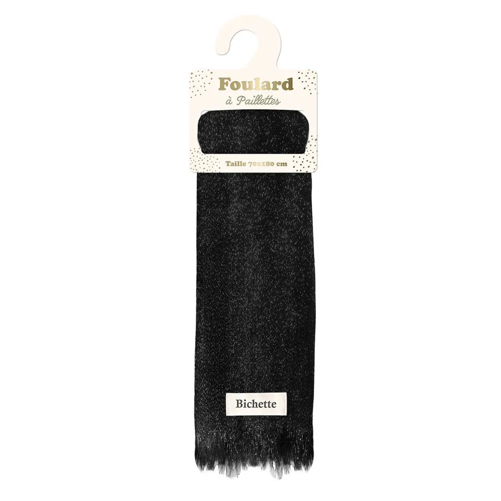 [STC-CD10277V08] Foulard paillettes Bichette