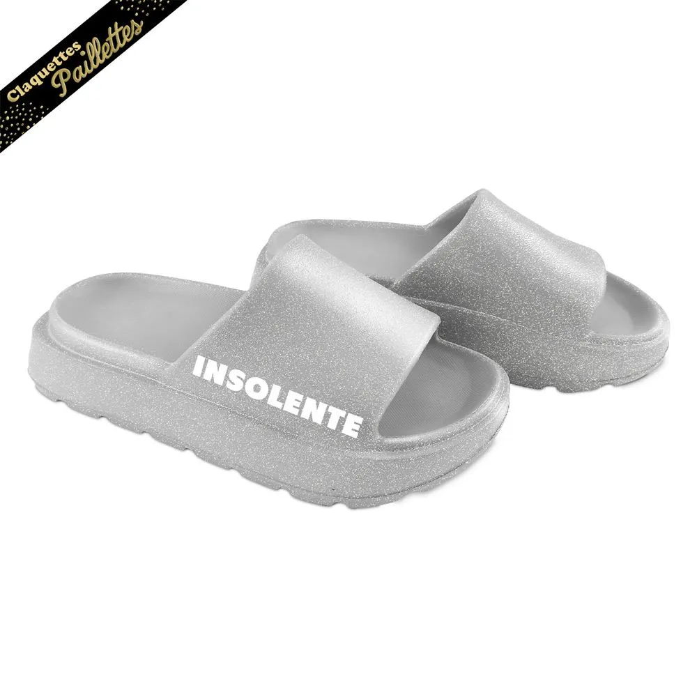 [STC-CD10178-1] Claquettes Paillettes Insolente (37 -38)