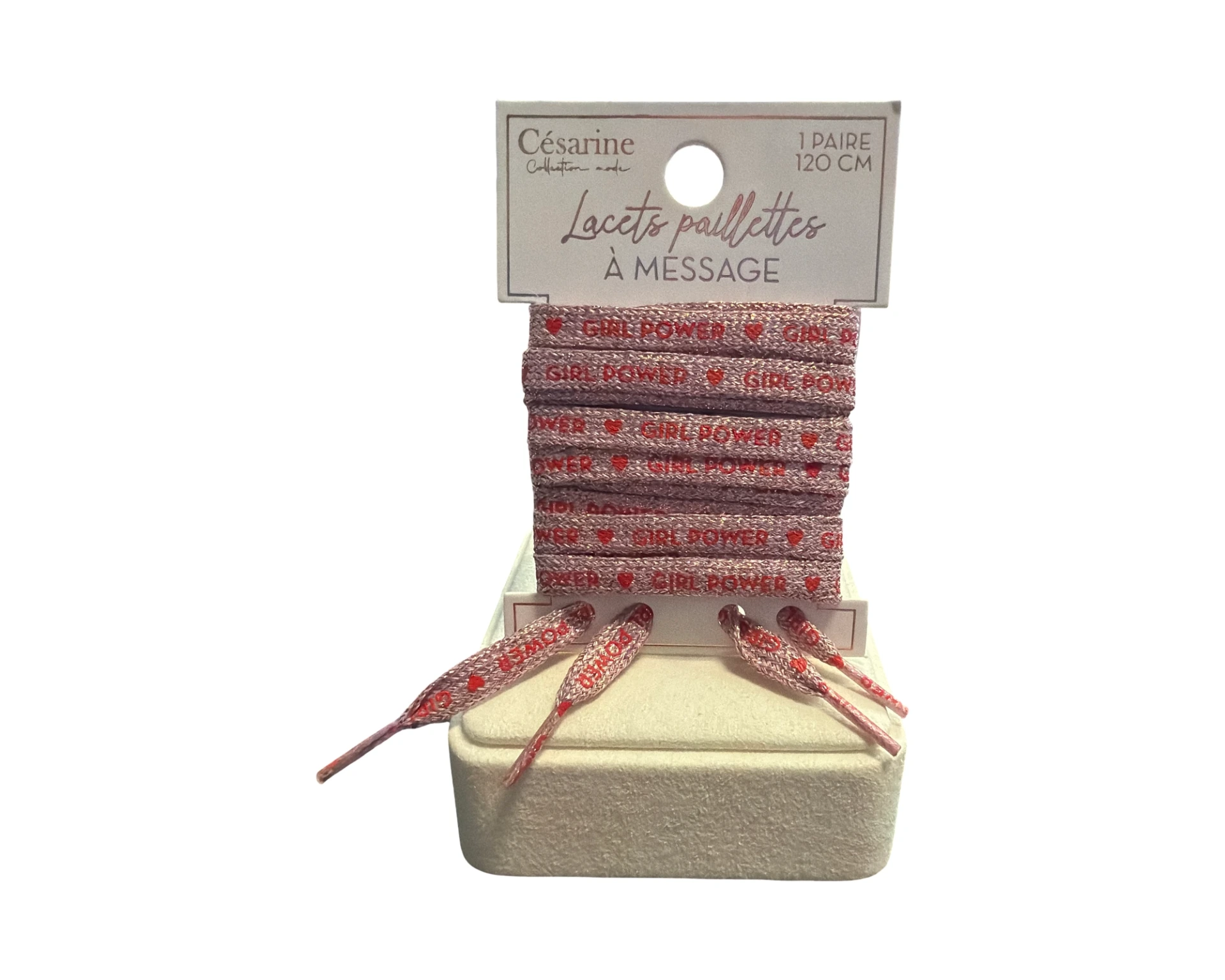 Lacets paillettes Girl Power