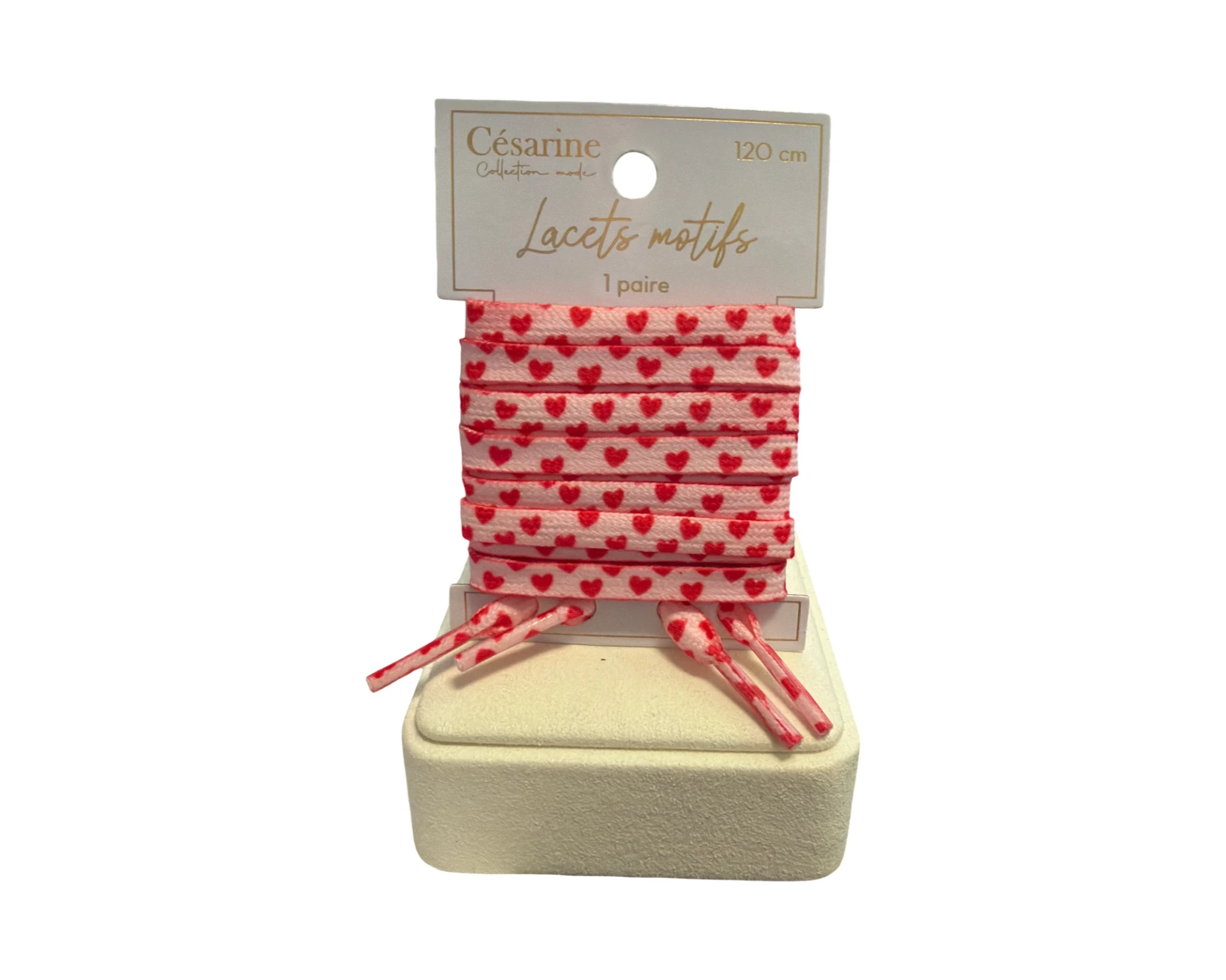 [STC-CD10174-2] Lacets motif cœur