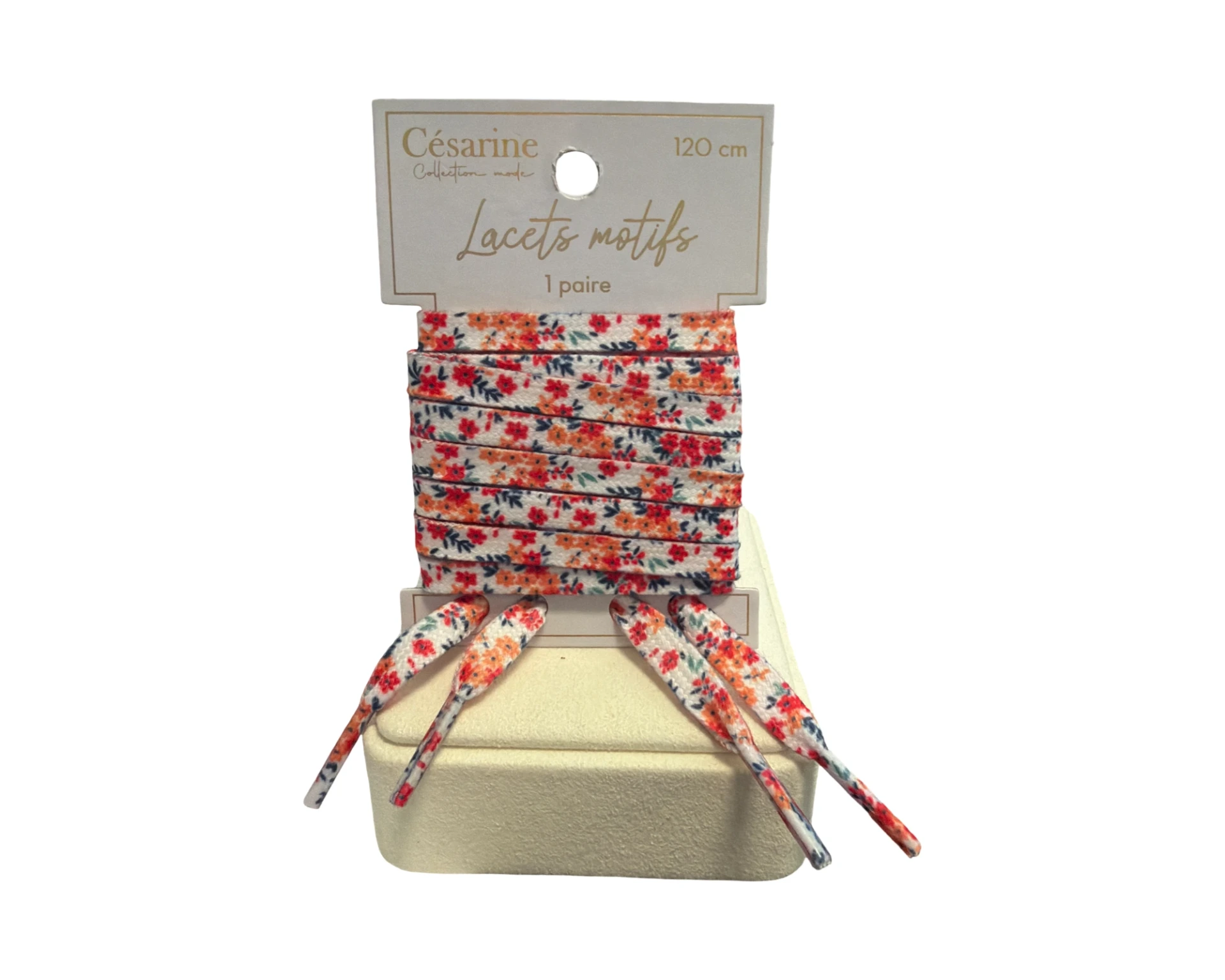 [STC-CD10174-6] Lacets motif fleuri