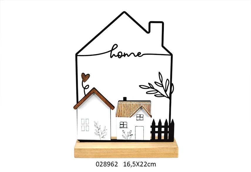 [FAYE-028962] Deco A Poser Maison Bois/Meta