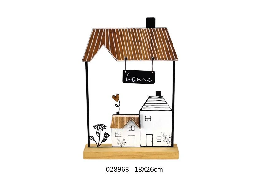 [FAYE-028963] Deco A Poser Maison Bois/Meta