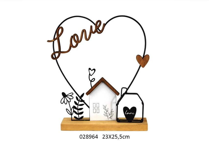 [FAYE-028964] Deco A Poser Maison Bois/Meta