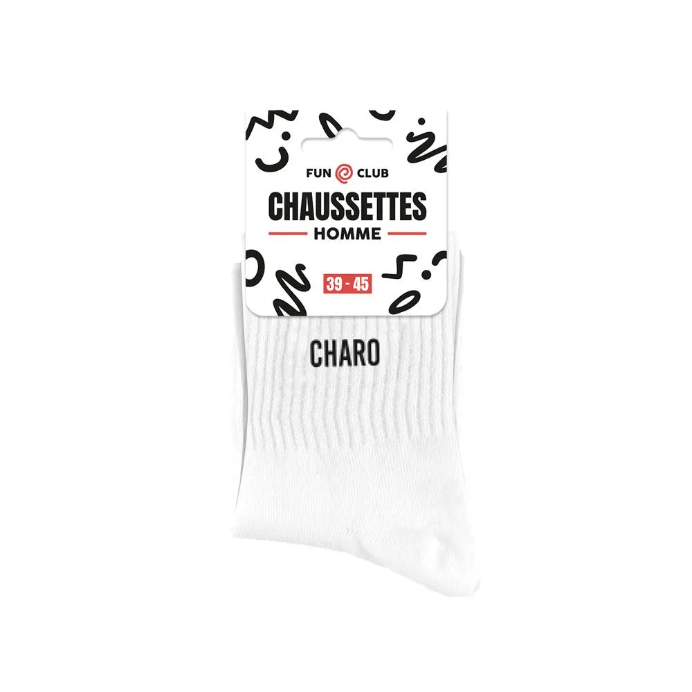 [STC-CD10069V23] Chaussettes Blanches Charo Homme