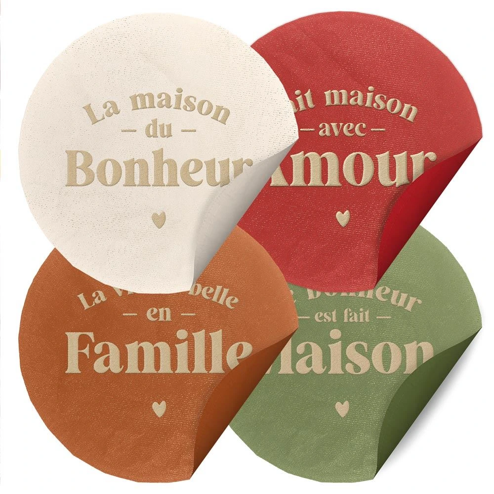 [STC-CD10493] Set De Table A Paillettes Brodes 4Mods /48Pcs