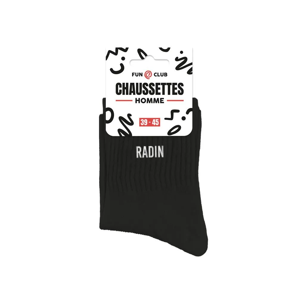 [STC-CD10069V21] Chaussettes Noires Radin Homme