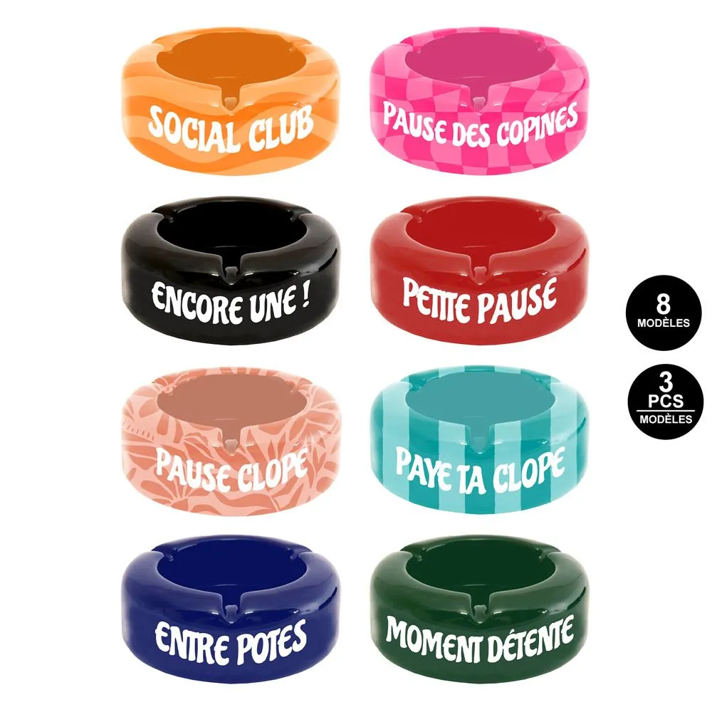 [STC-CD8980B] Cendriers texte 8mods