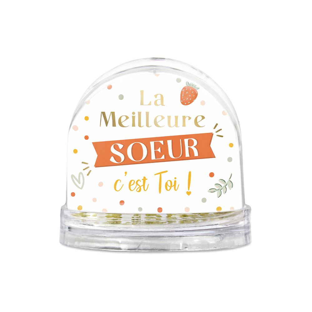 [STC-CD7575_08] Boule à neige "Meilleur Soeur"