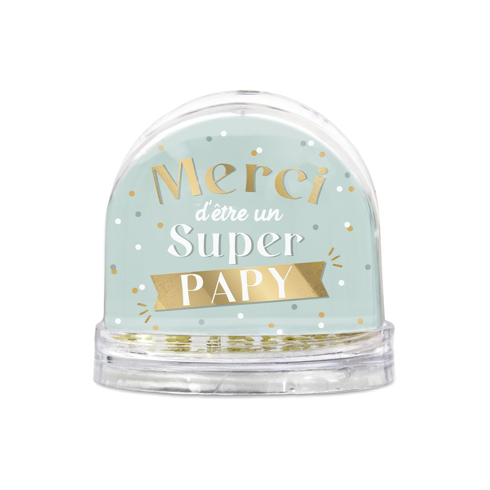 [STC-CD7575_03] Boule à neige "Super Papy"