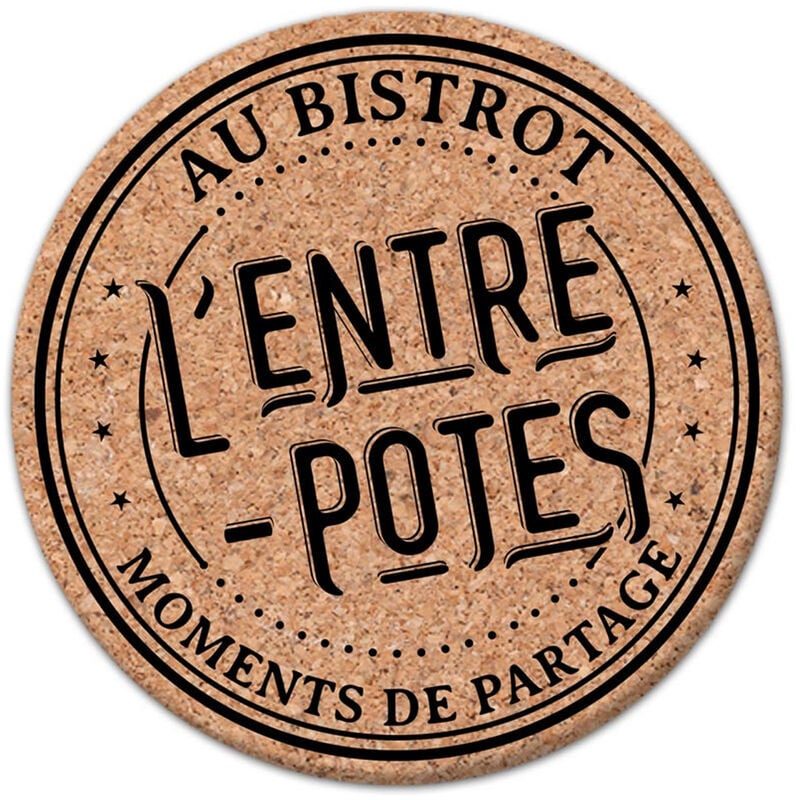 [STC-CD7092] Décoration murale liège "L'entre Potes"