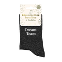 Chaussettes Paillettes Brodees Dream Team