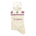 Chaussettes Paillettes A Bandes Connasse