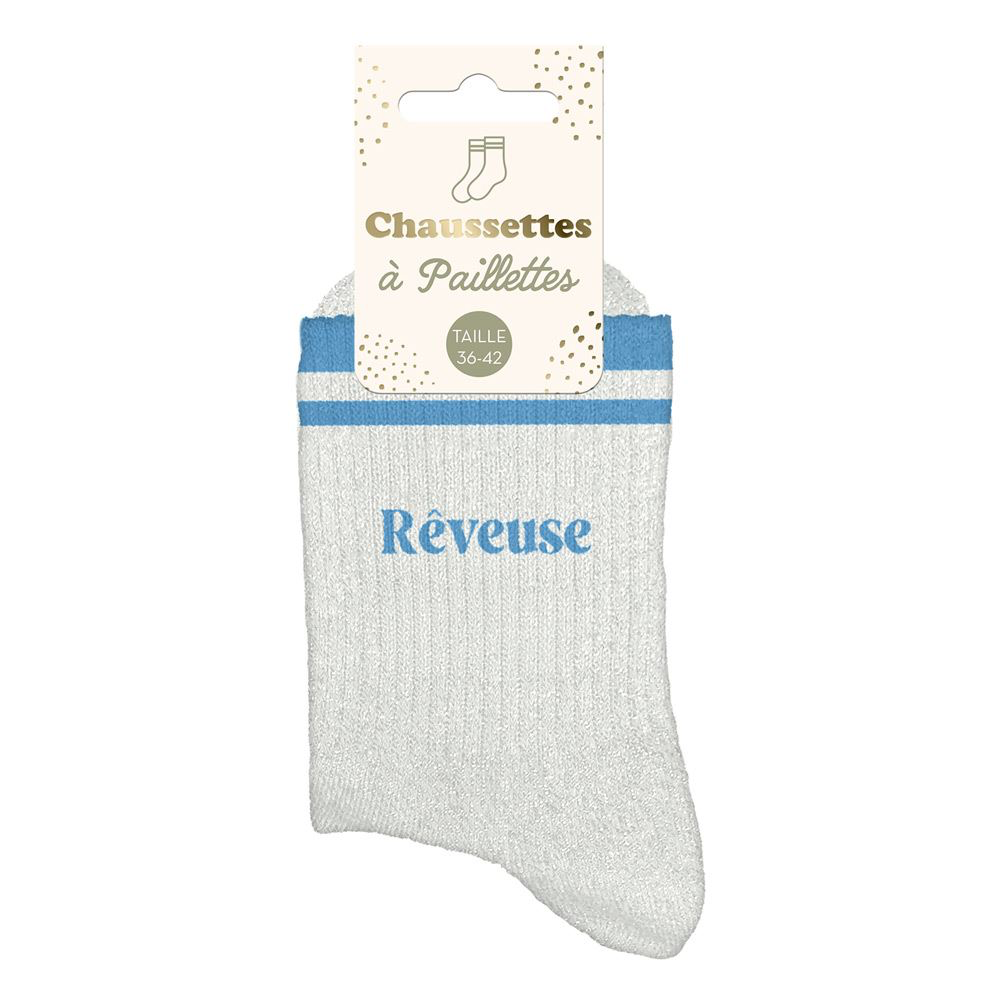 [STC-CD10705V09] Chaussettes Paillettes A Bandes Reveuse