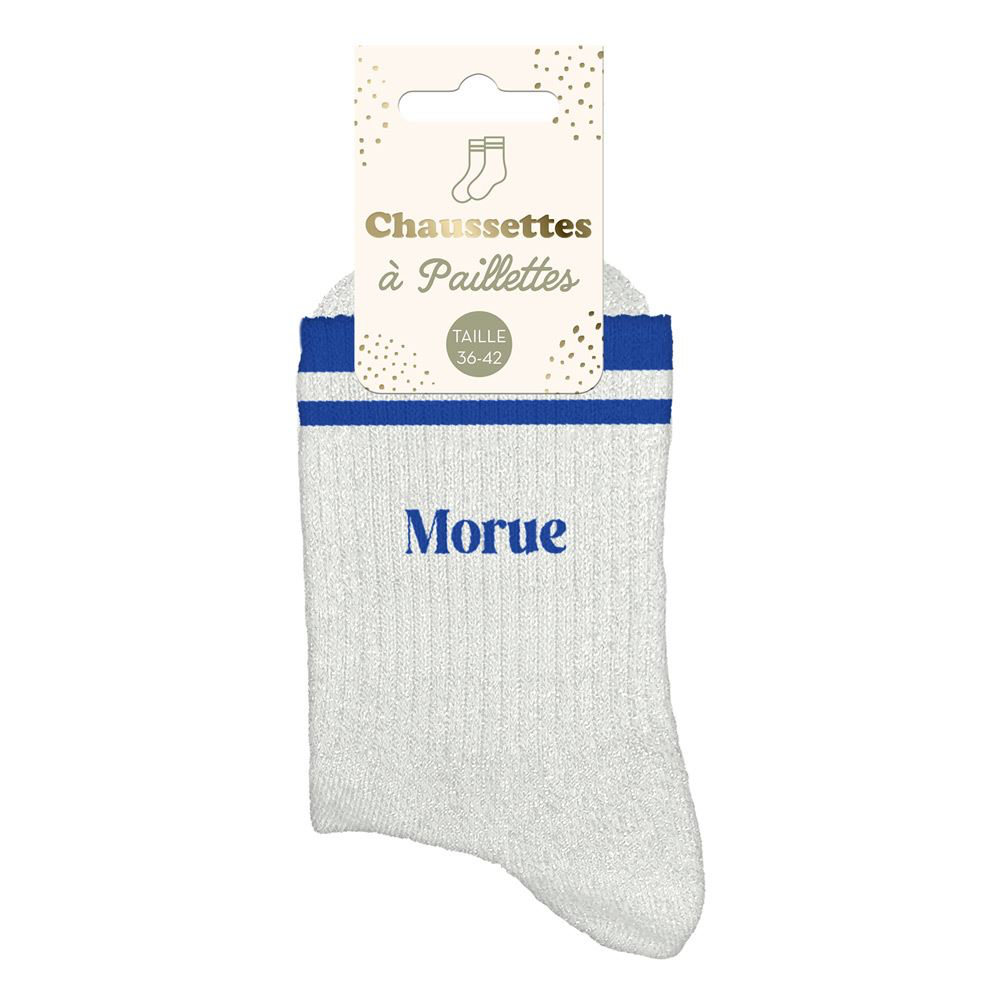 [STC-CD10705V11] Chaussettes Paillettes A Bandes Morue