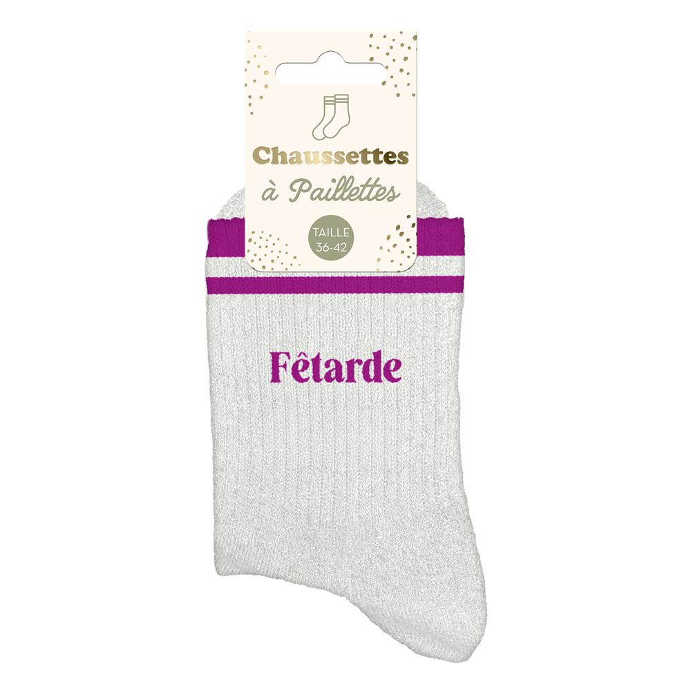 [STC-CD10705V12] Chaussettes Paillettes A Bandes Fetarde