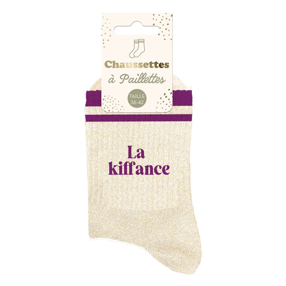 [STC-CD10705V15] Chaussettes Paillettes A Bandes La Kiffance