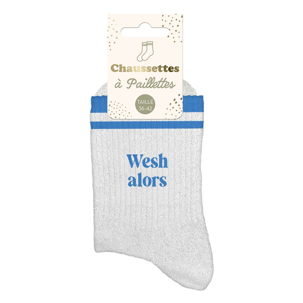 [STC-CD10705V16] Chaussettes Paillettes A Bandes Wesh Alors