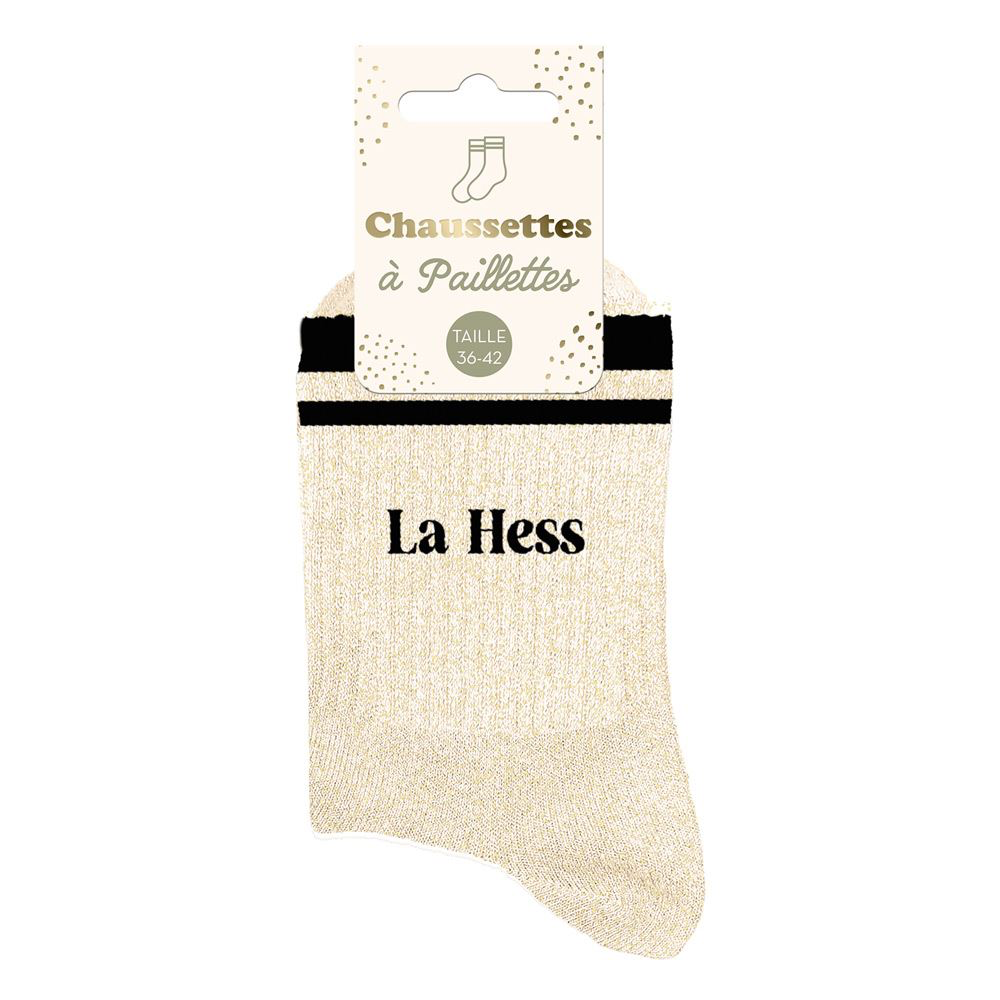 [STC-CD10705V23] Chaussettes Paillettes A Bandes La Hess