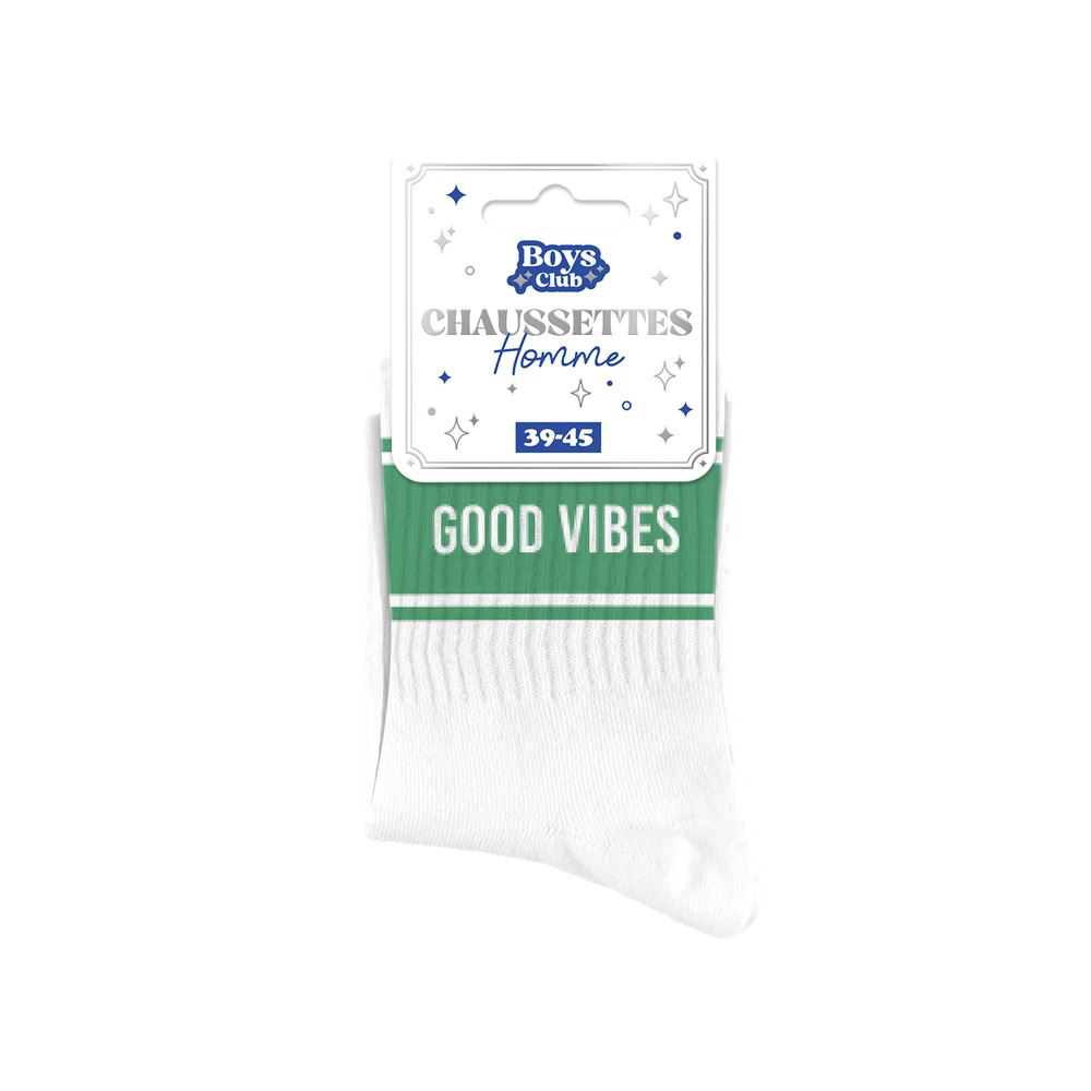 [STC-CD10782V06] Chaussettes Homme A Bandes Good Vibes
