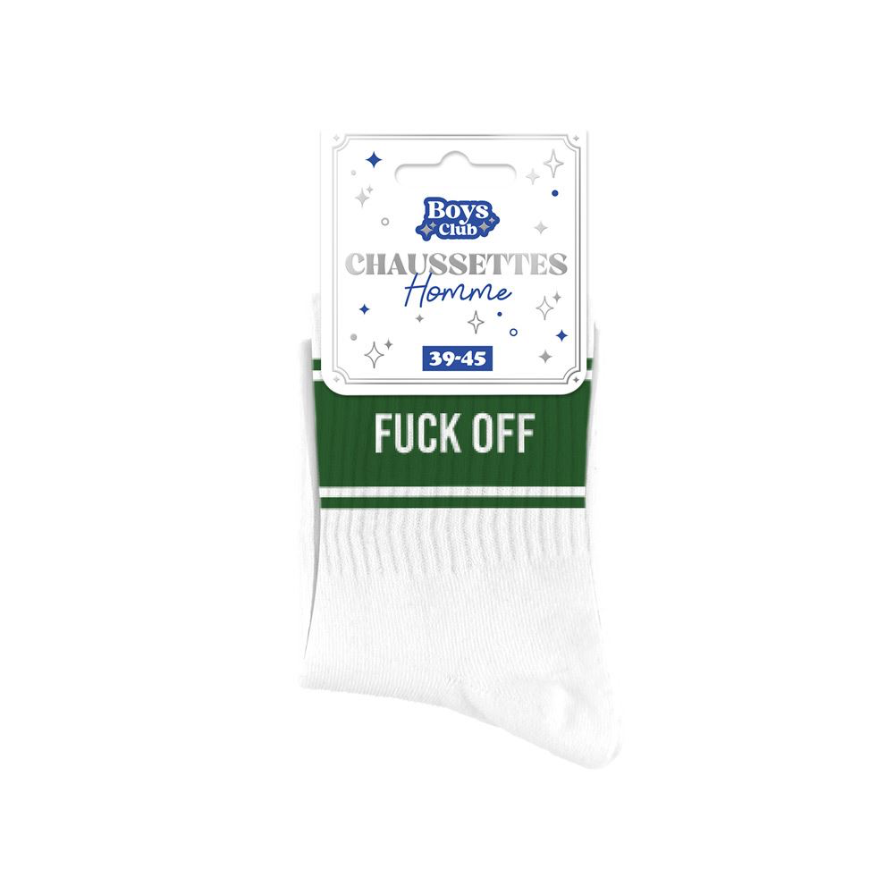 [STC-CD10782V08] Chaussettes Homme A Bandes Fuck Off