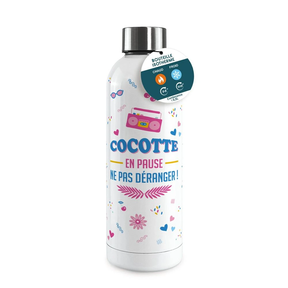 [STC-CD10755V10] Gourde Isotherme Large Cocotte En Pause Ne Pas Deranger