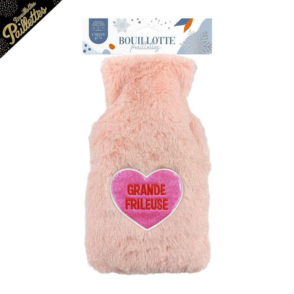 [STC-CD10710V01] Bouillotte Patch Paillettes Grande Frileuse