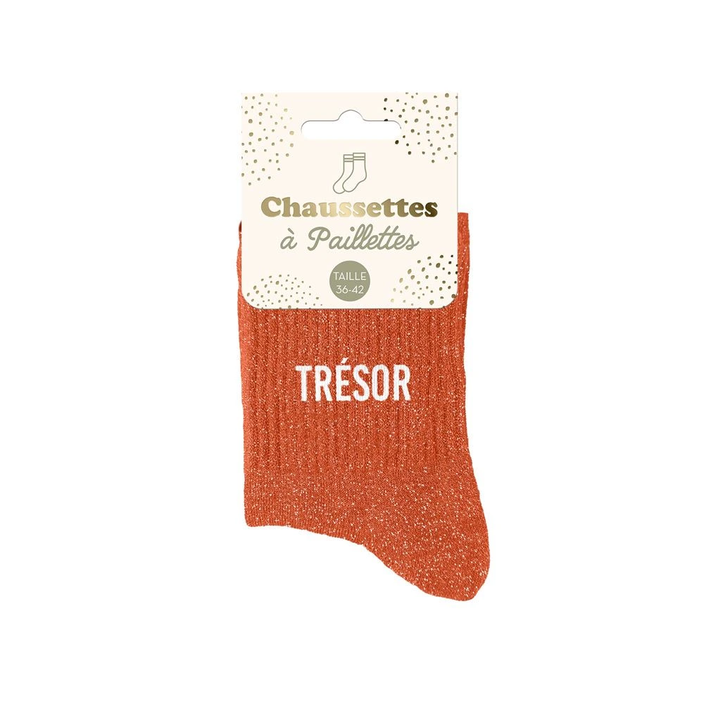 Chaussettes paillettes trésor