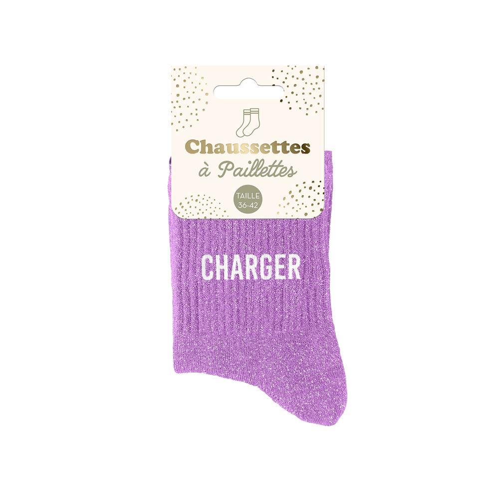 [STC-CD8425V152] Chaussettes paillettes charger