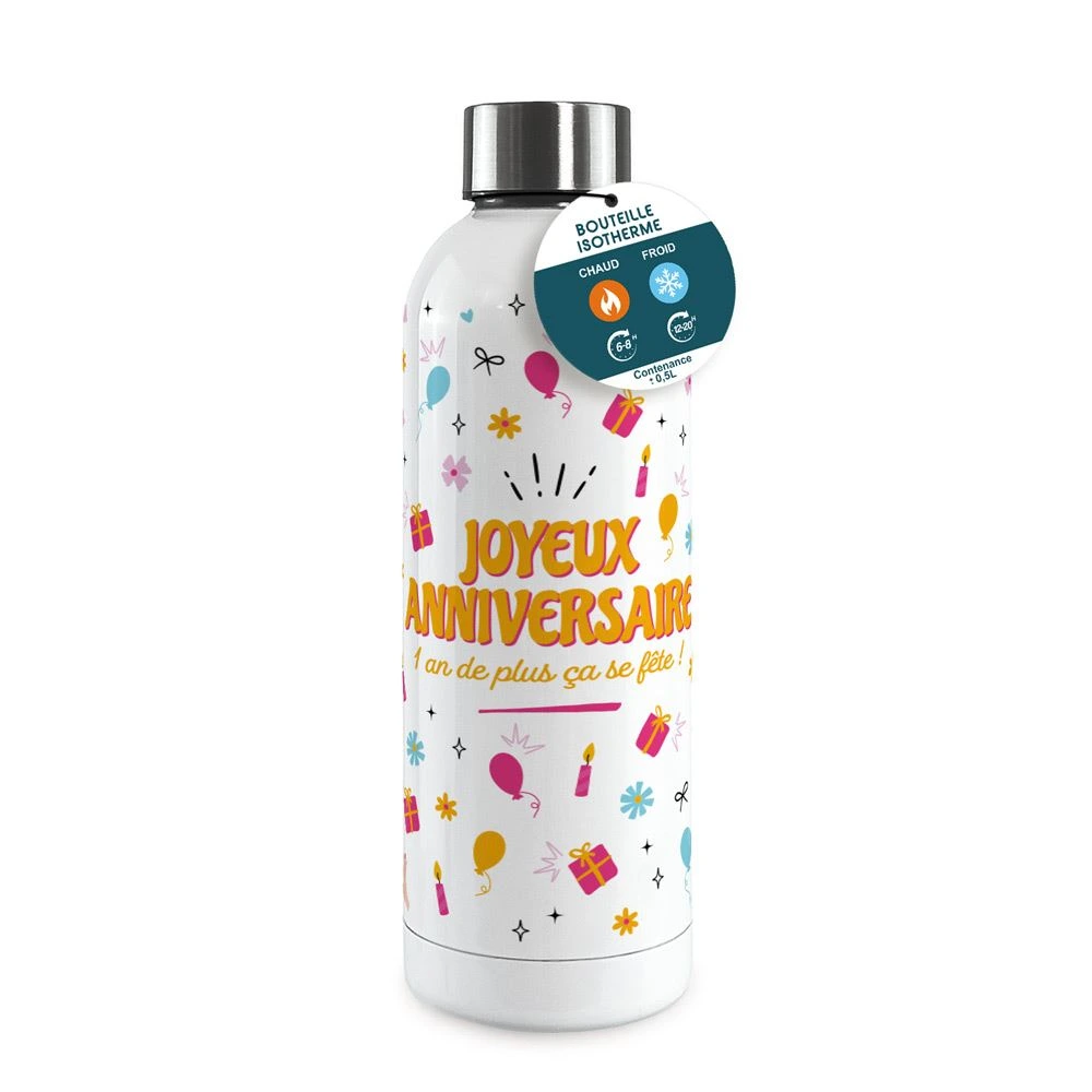 [STC-CD10846V07] Gourde Large Joyeux anniversaire (Femme)