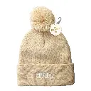 Bonnet pompon paillettes "rebelle"